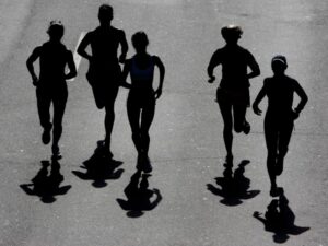 running a marathon